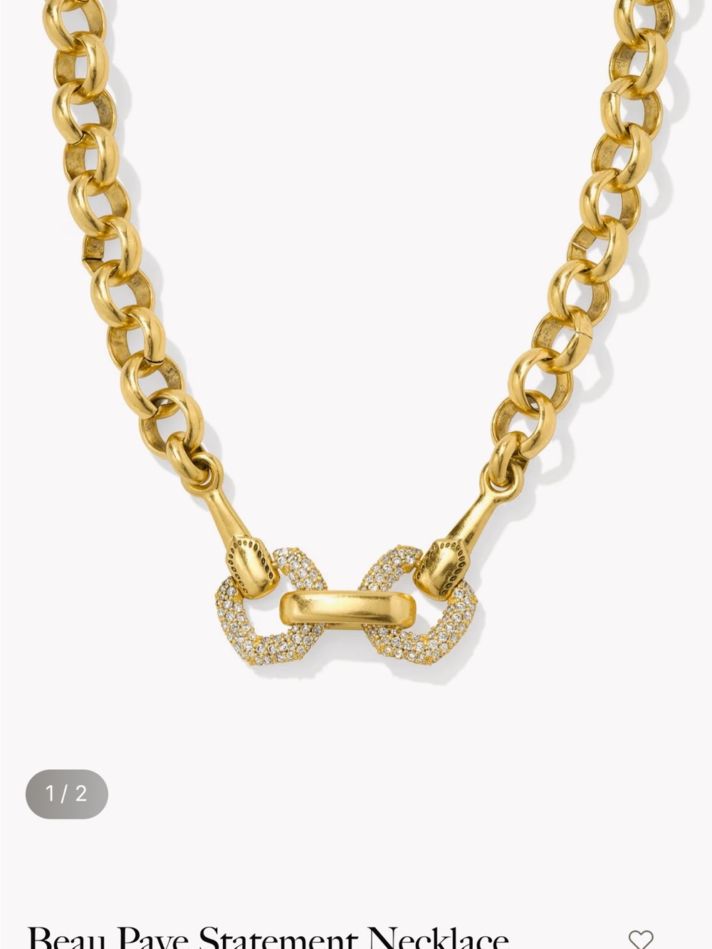 Yellow rose by Kendra Scott Gold Pavé Link Statement Necklace